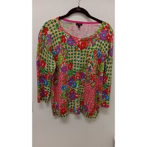 Talbots Woman - Multicolor - Floral Cardigan - Size 1X